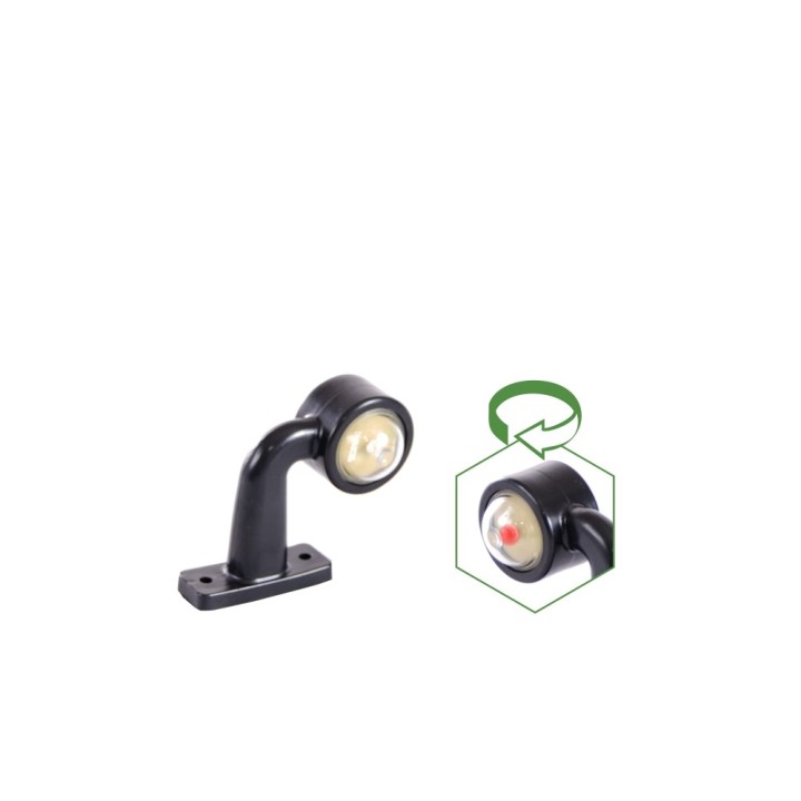 ЛІХТАР МІНІ LED ГАБАРИТ БІЛО-ЧЕРВОНА ПРАВА 12/24 V