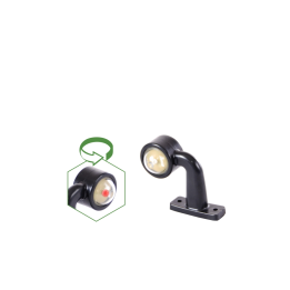 LEUCHTE MINI LED UMRISS WEISS-ROT LINKS 12/24 V