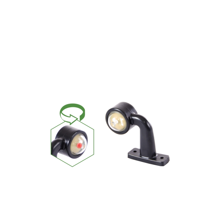 LEUCHTE MINI LED UMRISS WEISS-ROT LINKS 12/24 V
