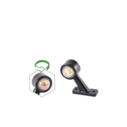 LEUCHTE MINI LED UMRISS WEISS-ROT LINKS 12/24 V