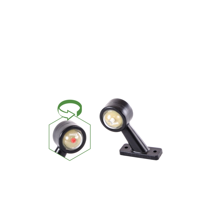 LEUCHTE MINI LED UMRISS WEISS-ROT LINKS 12/24 V