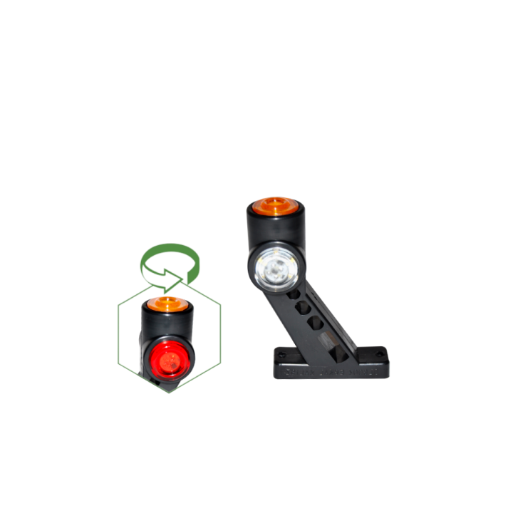 LEUCHTE 18 LED UMRISS WEISS-ROT-GELB LINKS