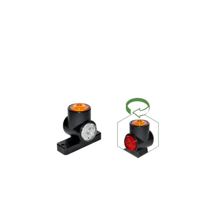 LEUCHTE 18 LED UMRISS WEISS-ROT-GELB
