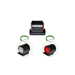 LEUCHTE 12 LED UMRISS WEISS-ROT UNI SEITLICH