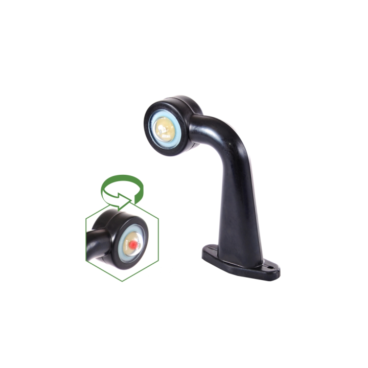 LEUCHTE LED UMRISS WEISS-ROT LINKS 12/24 V