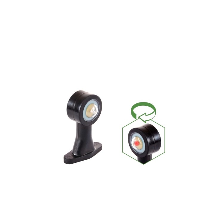LEUCHTE LED UMRISS WEISS-ROT UNI SEITLICH 12/24 V