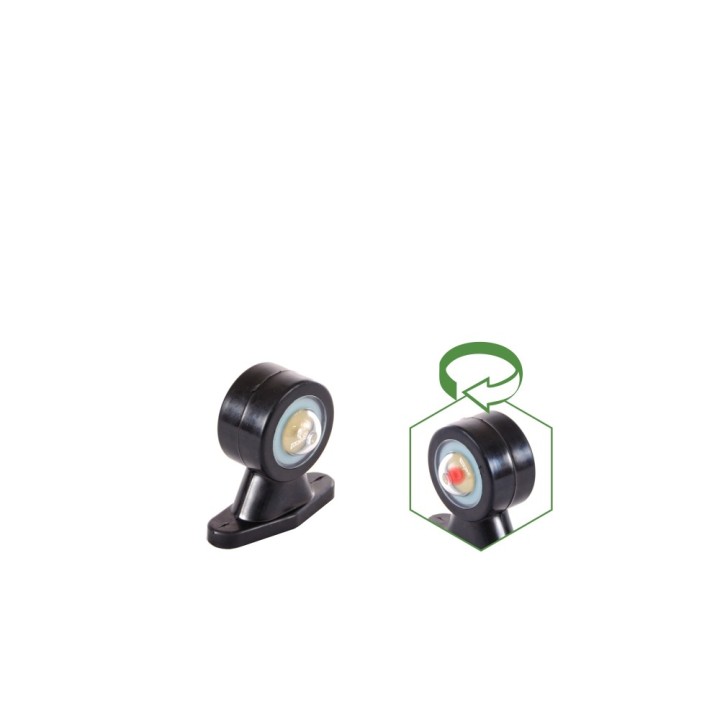 LEUCHTE LED UMRISS WEISS-ROT UNI SEITLICH 12/24 V