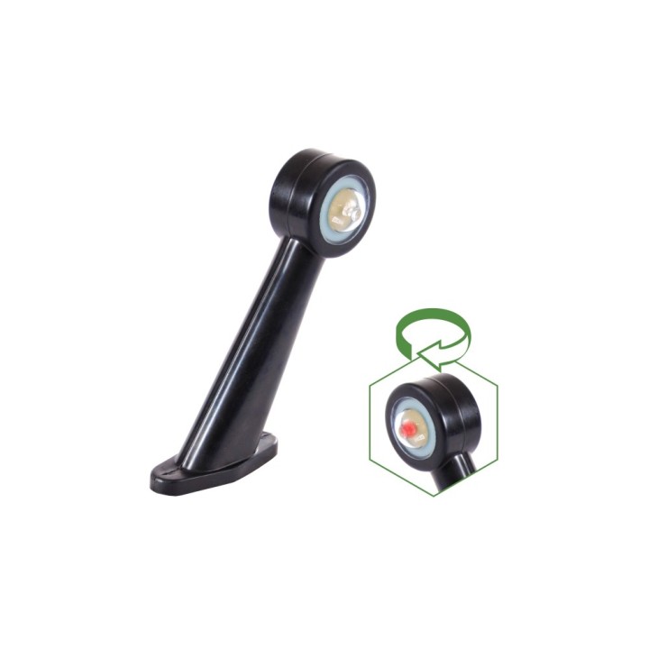 LEUCHTE LED UMRISS WEISS-ROT RECHTS 12/24 V