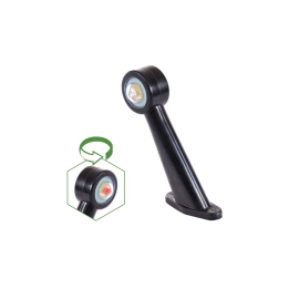 LEUCHTE LED UMRISS WEISS-ROT LINKS 12/24 V
