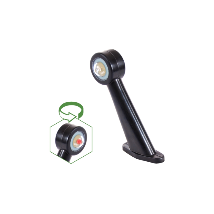 LEUCHTE LED UMRISS WEISS-ROT LINKS 12/24 V