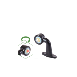 LEUCHTE LED UMRISS WEISS-ROT LINKS 12/24 V