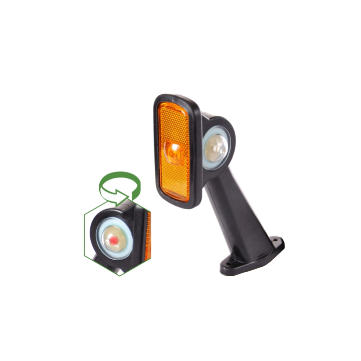 LEUCHTE LED UMRISS WEISS-ROT-GELB LINKS 12/24 V