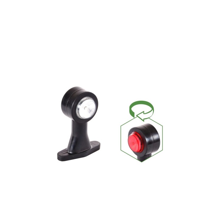 LEUCHTE LED UMRISS WEISS-ROT UNI SEITLICH 12/24 V
