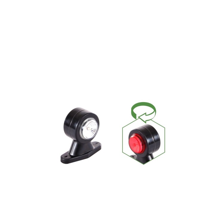 LAMPA LED OBRYSOVÉ BÍLO-ČERVENÁ UNI BOČNÍ 12/24 V