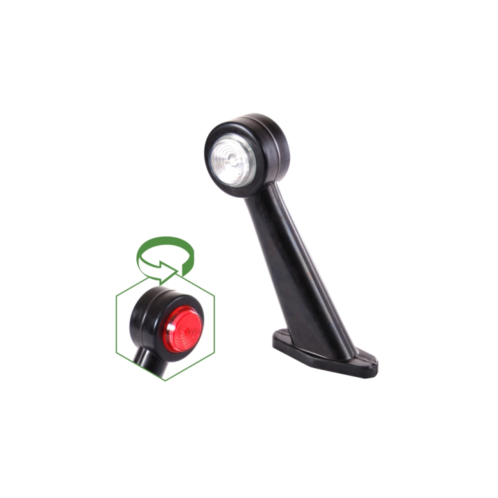 LAMPA LED OBRYSOVÉ BÍLO-ČERVENÁ LEVÉ 12/24 V