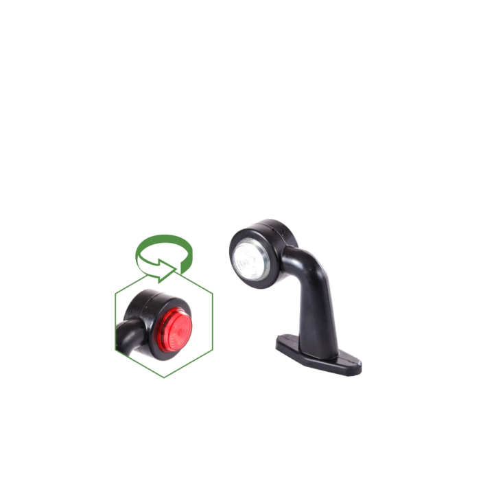 LEUCHTE LED UMRISS WEISS-ROT LINKS 12/24 V