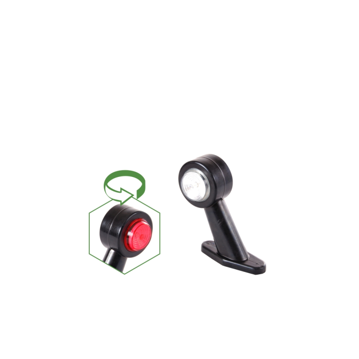 LEUCHTE LED UMRISS WEISS-ROT LINKS 12/24 V