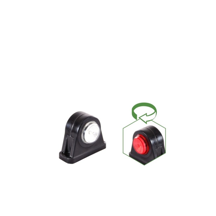 LUZ DE GÁLIBO LED BLANCO-ROJA UNI LATERAL 12/24 V