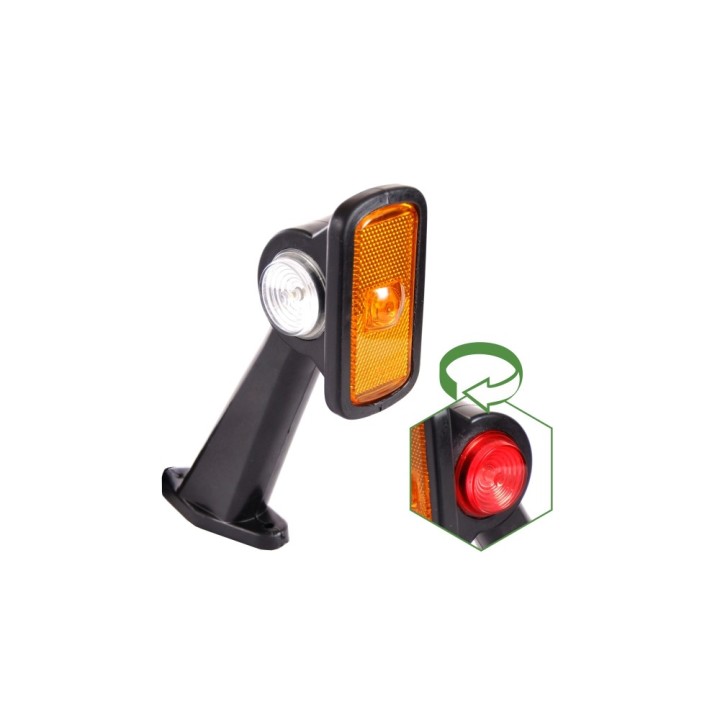 LEUCHTE LED UMRISS WEISS-ROT-GELB RECHTS 12/24 V