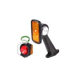 LAMPA LED OBRYSOVÉ BÍLO-ČERVENO-ŽLUTÁ LEVÉ 12/24 V