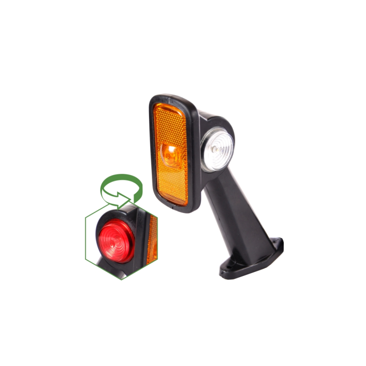 LAMPA LED OBRYSOVÉ BÍLO-ČERVENO-ŽLUTÁ LEVÉ 12/24 V