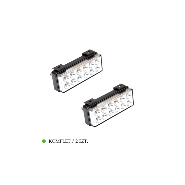LEUCHTE 12 LED TAGFAHR WEISS SATZ 12/24 V