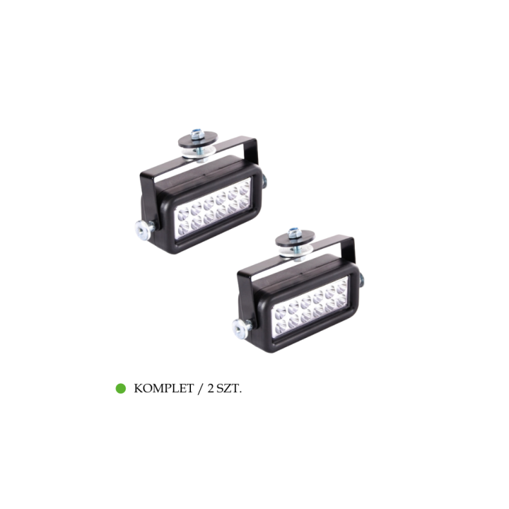 SVETLO 12 LED PRE DENNÉ SVIETENIE BIELE KPL 12/24 V