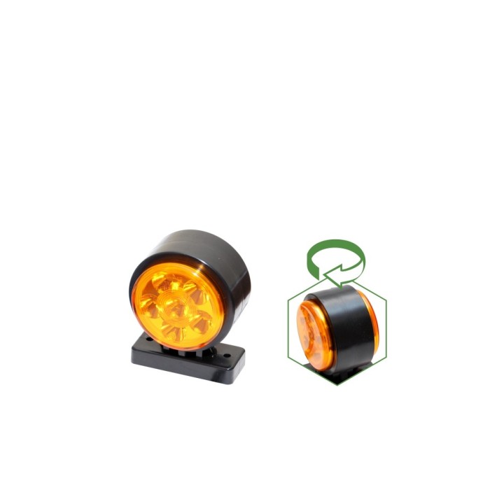 LUZ INTERMITENTE 12 LED DELANTE-DETRÁS AMARILLA