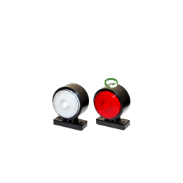 LAMPA 12 LED OBRYSOVÉ BÍLO-ČERVENÁ NEON 12/24 V