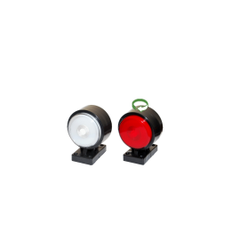 LAMPA 12 LED OBRYSOVÉ BÍLO-ČERVENÁ NEON 12/24 V