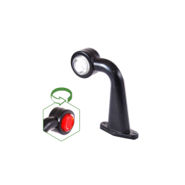 LAMPA 12 LED OBRYSOVÉ BÍLO-ČERVENÁ LEVÉ 12/24 V