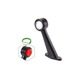 LAMPA 12 LED OBRYSOVÉ BÍLO-ČERVENÁ LEVÉ 12/24 V