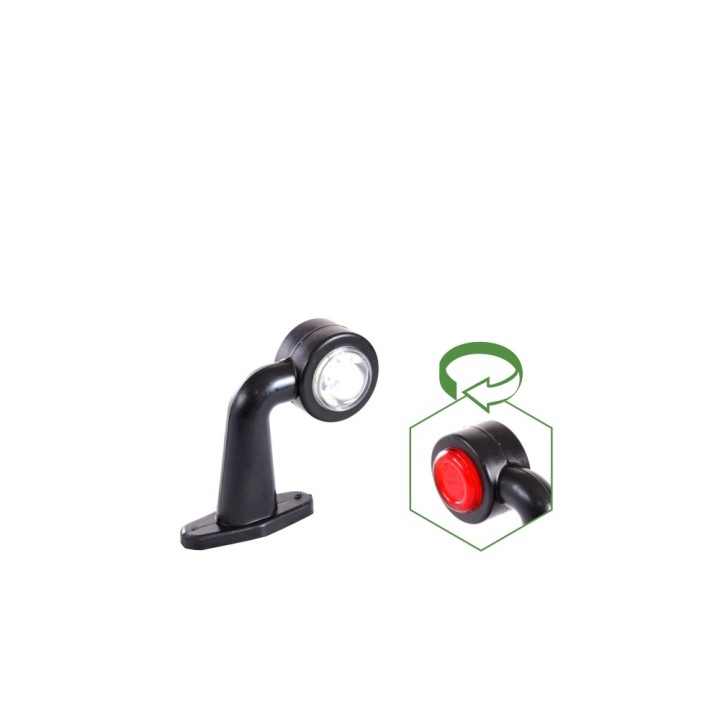LUZ DE GÁLIBO 12 LED BLANCO-ROJA DERECHA 12/24 V