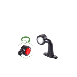 LAMPA 12 LED OBRYSOVÉ BÍLO-ČERVENÁ LEVÉ 12/24 V