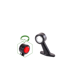 LAMPA 12 LED OBRYSOVÉ BÍLO-ČERVENÁ LEVÉ 12/24 V