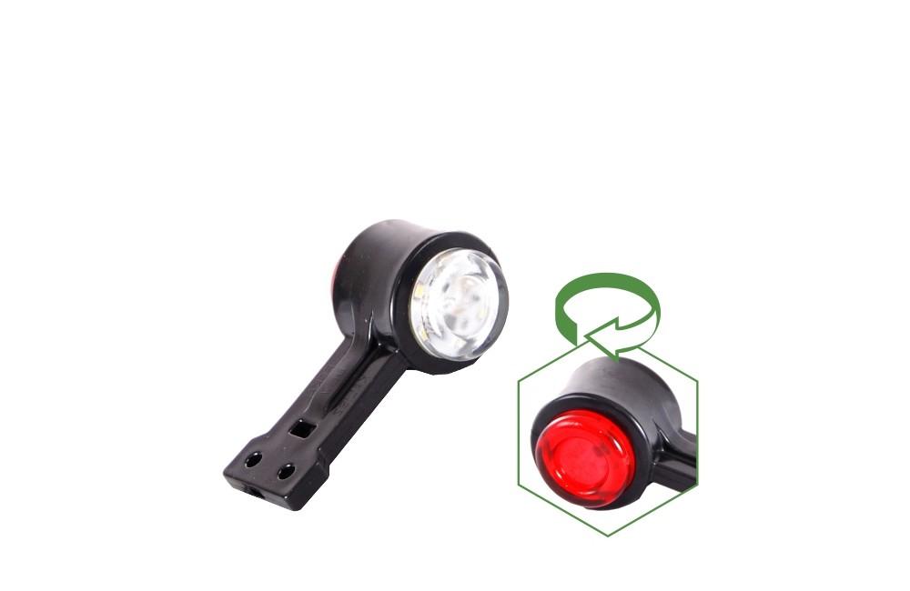 Lampa mini 12 LED obrysowa biało-czerwona EGKAL